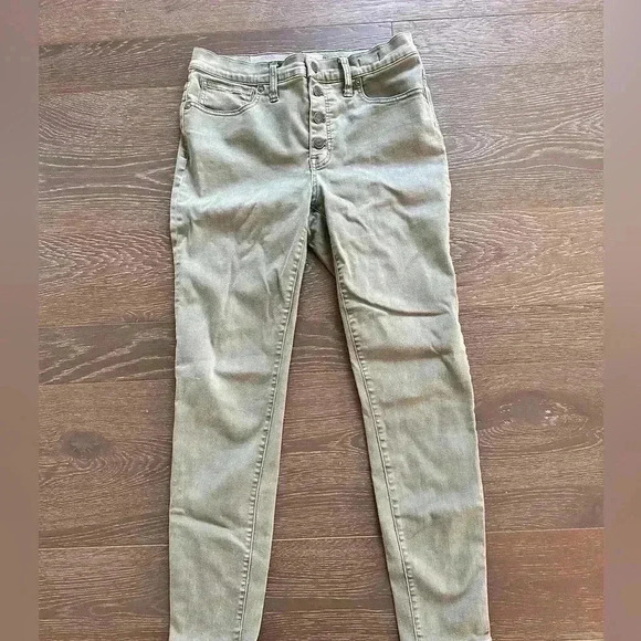 Madewell Denim - Madewell Green 9” High Rise Skinny Jeans 29